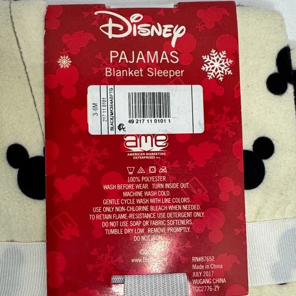 Disney Kids Pajama Set - Red and Black Mickey Design - Picture 5 of 7